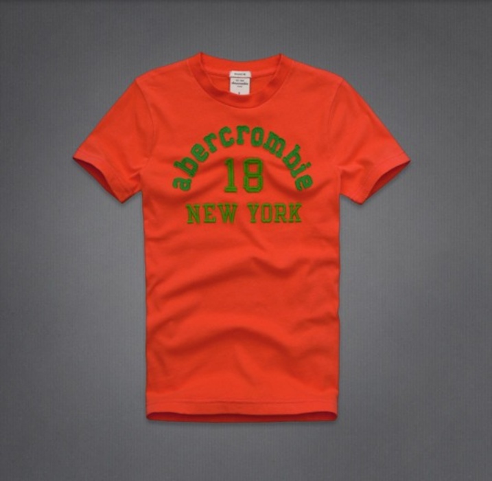 Abercrombie Fitch Hombres De Cuello Redondo Corto Remera AF5220